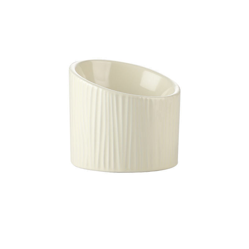 Ceramic Cat Bowl To Protect The Cervical Spine Oblique Mouth, High-Footed Dog, Cat Food Bowl, Cat Food Bowl, Rice Bowl, Pet Supplies, Prevent Tipping