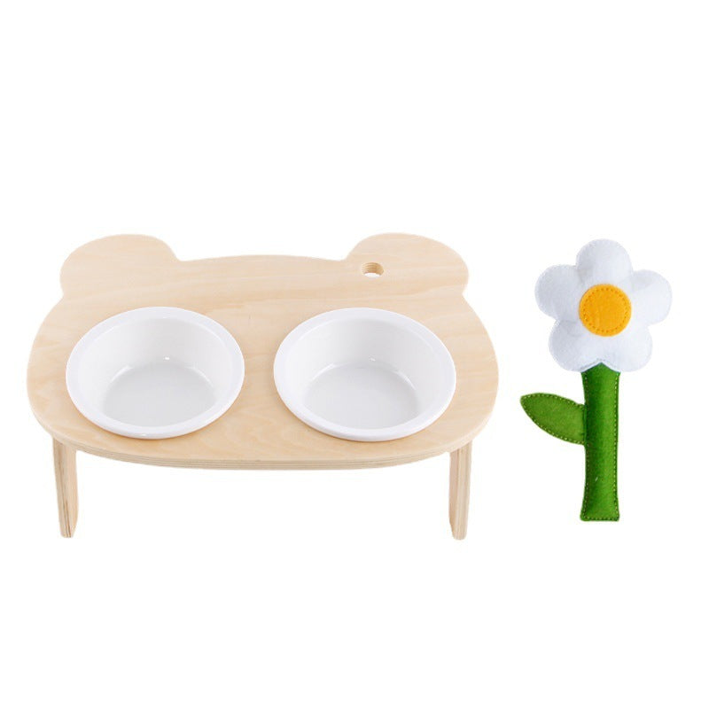 Cat Oblique Mouth Food Holder Care Neck