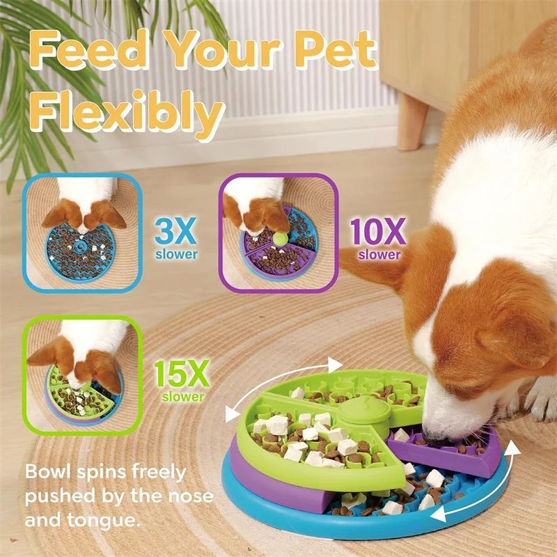 Pet Slow Food Bowl 3-Layers Puzzle