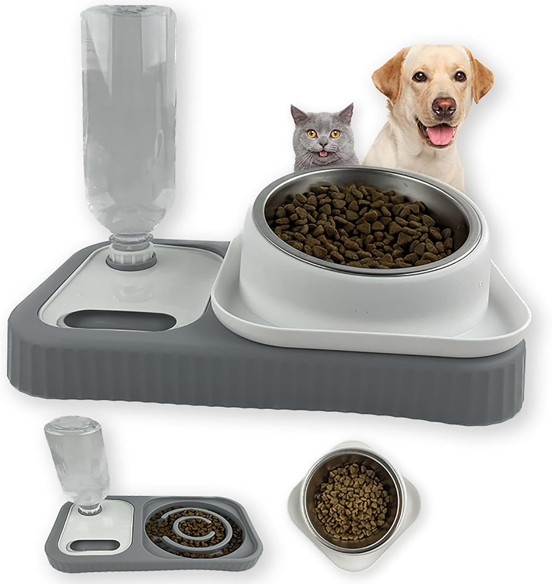Pet Water Bowl Set Double Food Bowls