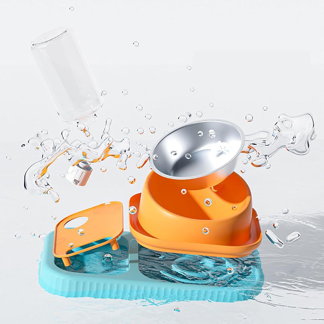 Pet Water Bowl Set Double Food Bowls