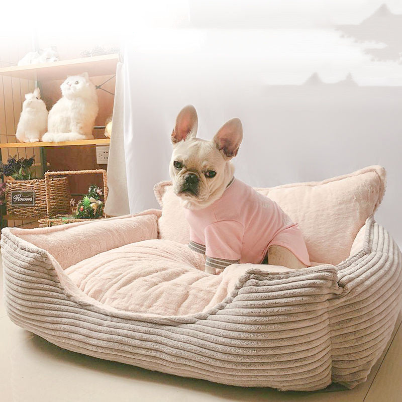 Washable Plush Warm Pet Kennel Dog Bed