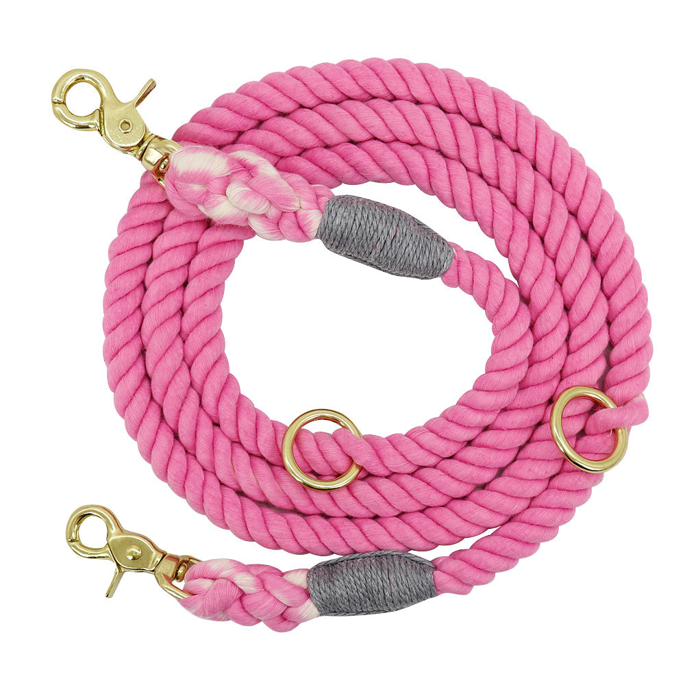 Gradient Color Dog Collars Leashes Rope