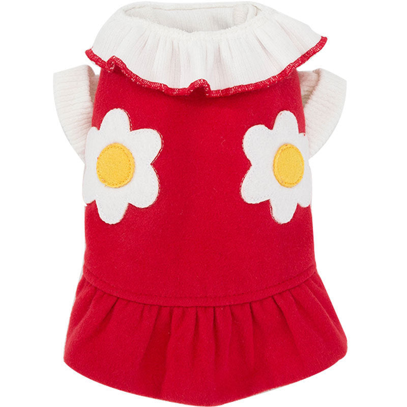 Flower skirt pet clothes