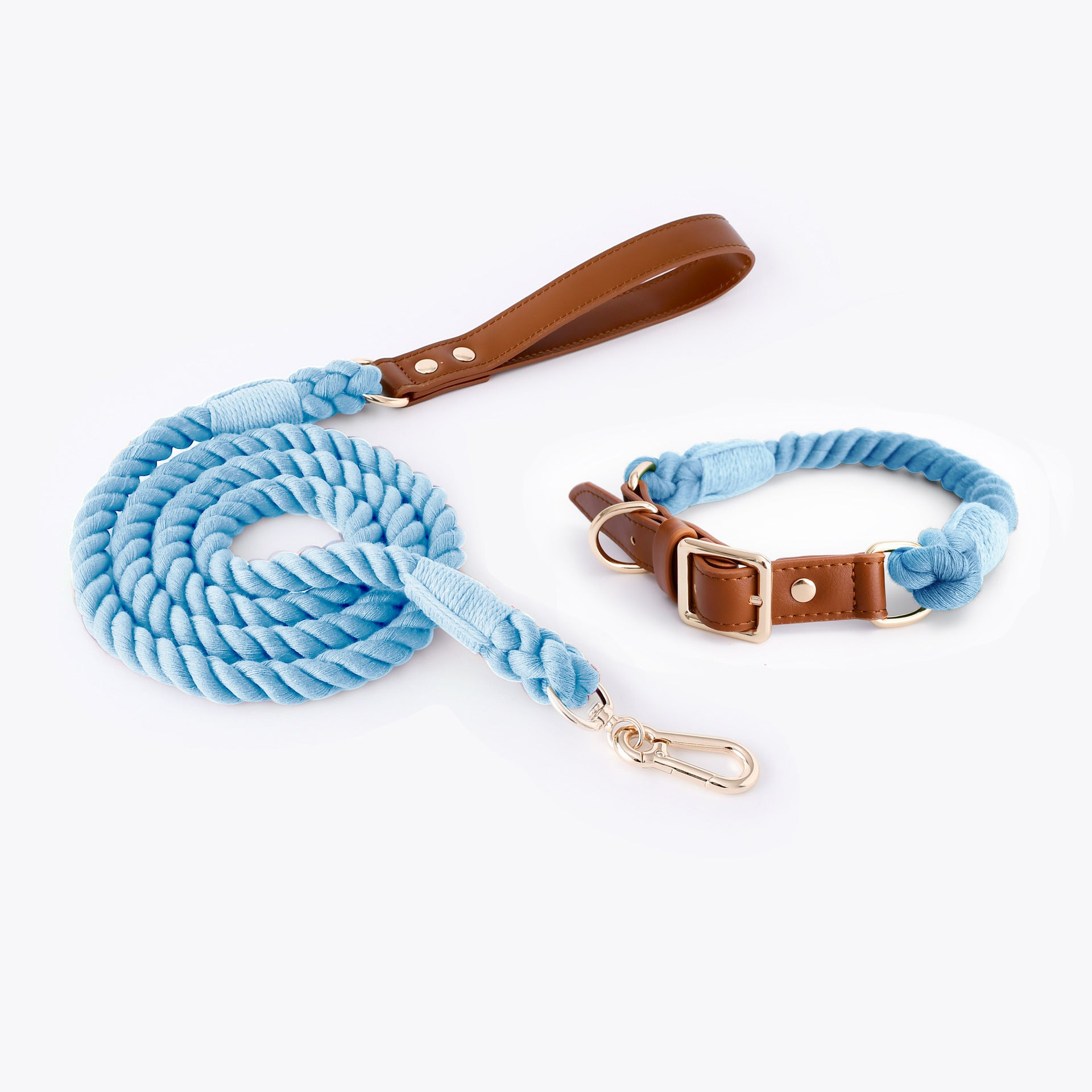 Woven Cotton Rope Leather Pet