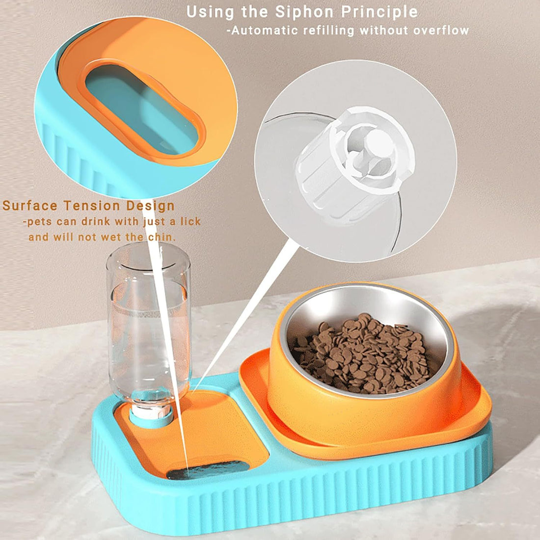 Pet Water Bowl Set Double Food Bowls