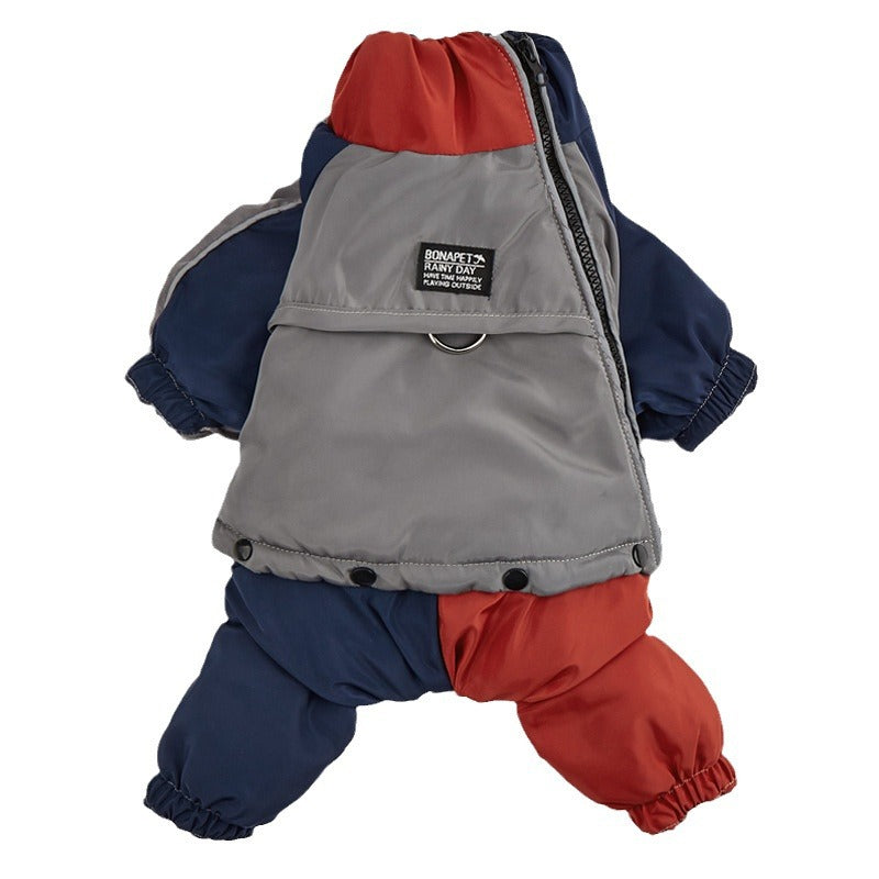 Pet Winter Color Matching Cotton-padded Clothes