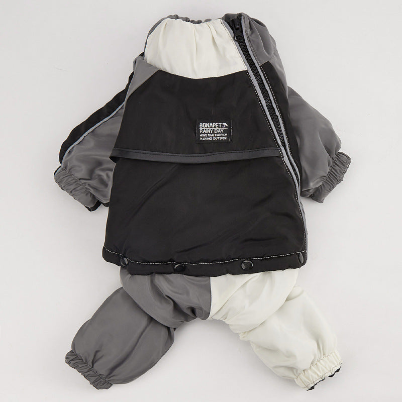 Pet Winter Color Matching Cotton-padded Clothes