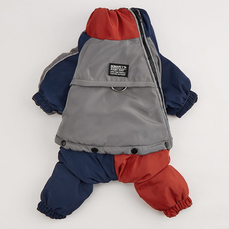 Pet Winter Color Matching Cotton-padded Clothes