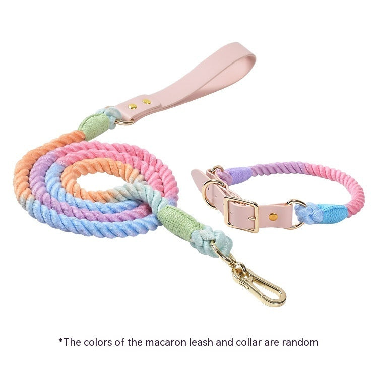 Woven Cotton Rope Leather Pet