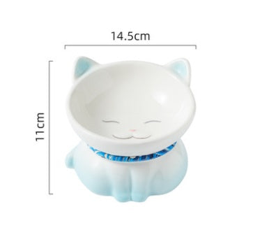 Ceramic Protection Cervical Cat Food Bowl