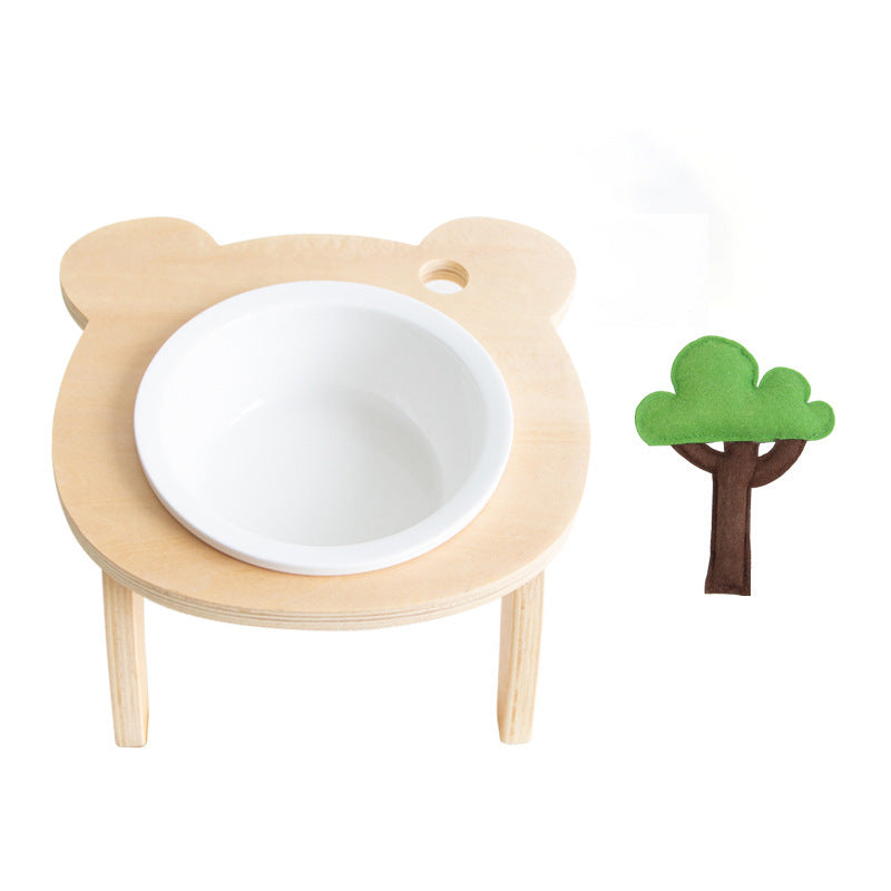Cat Oblique Mouth Food Holder Care Neck
