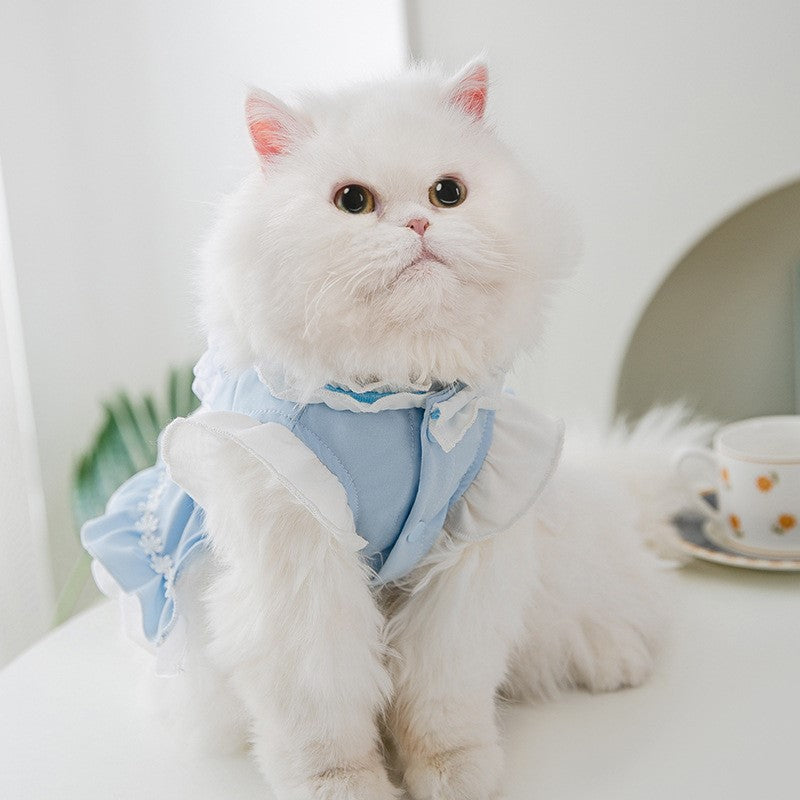 Thin Cat Princess Dress Two Feet Dog Pet