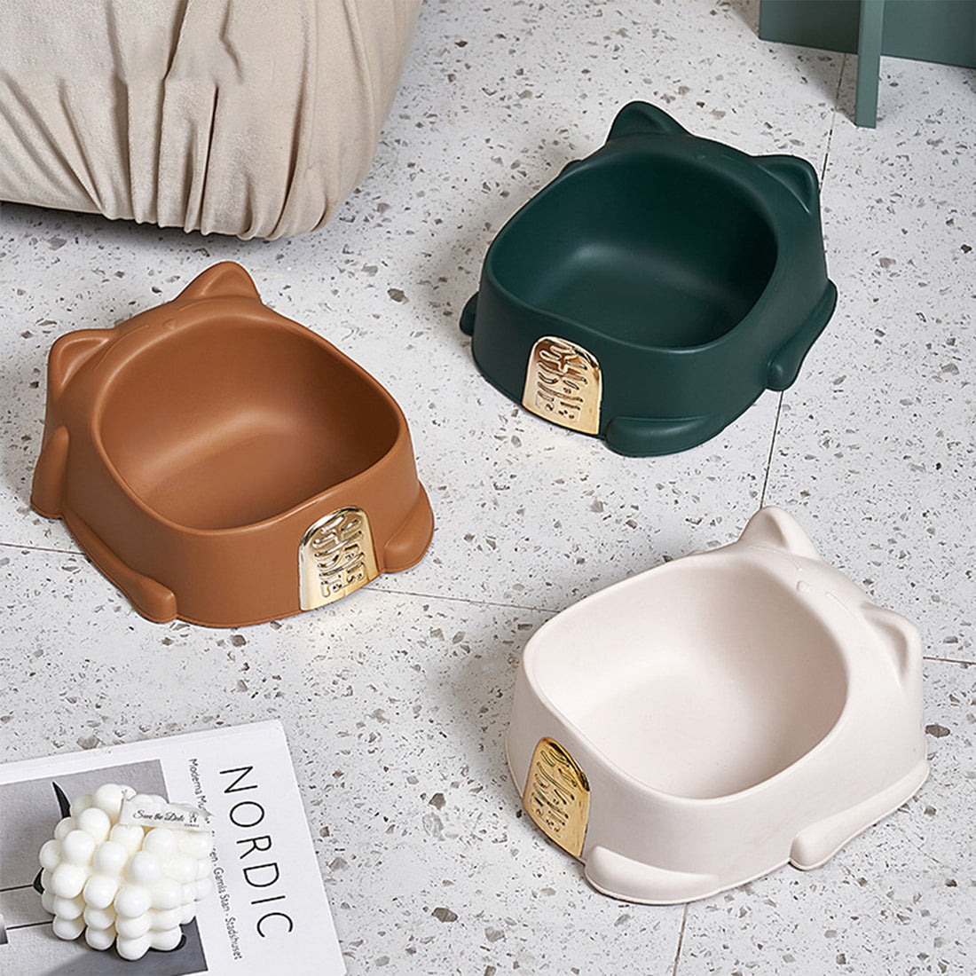 Pet Food Bowl Anti-Choking Cat Feeder Bowl