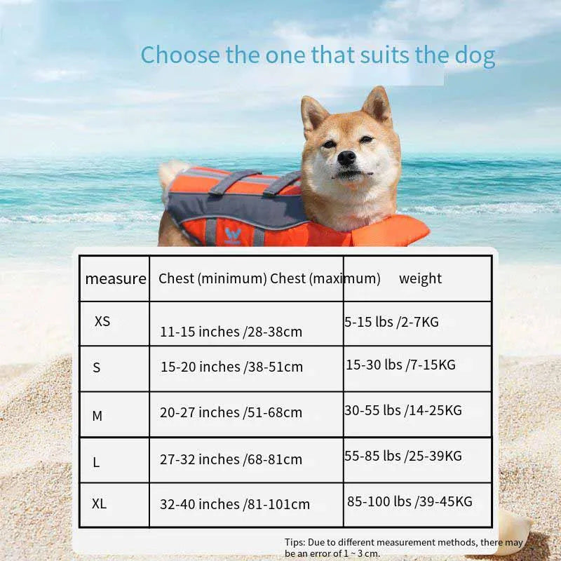 Pet Life Vest Dog Swimming Clothes