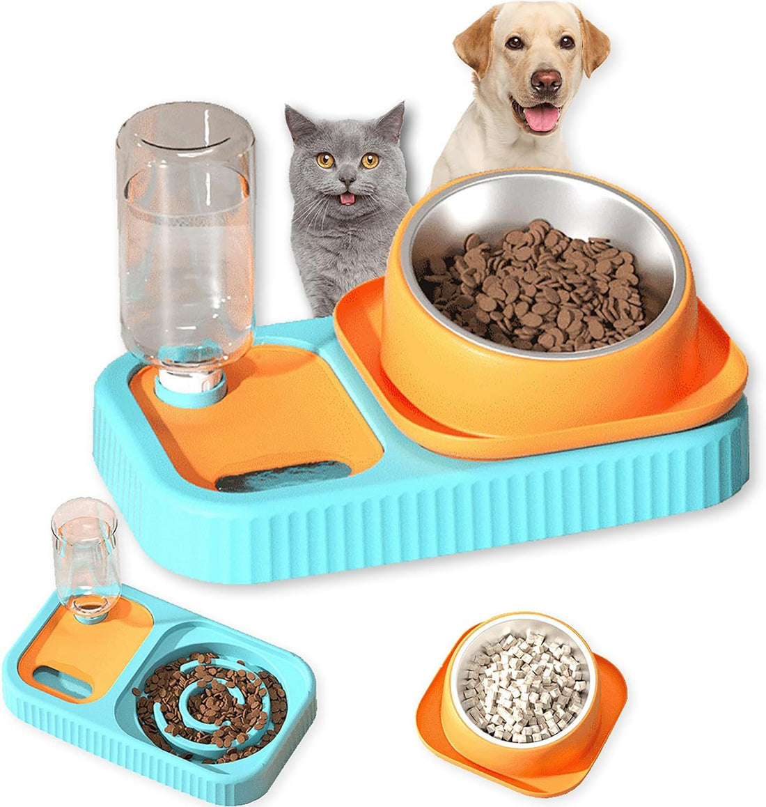 Pet Water Bowl Set Double Food Bowls