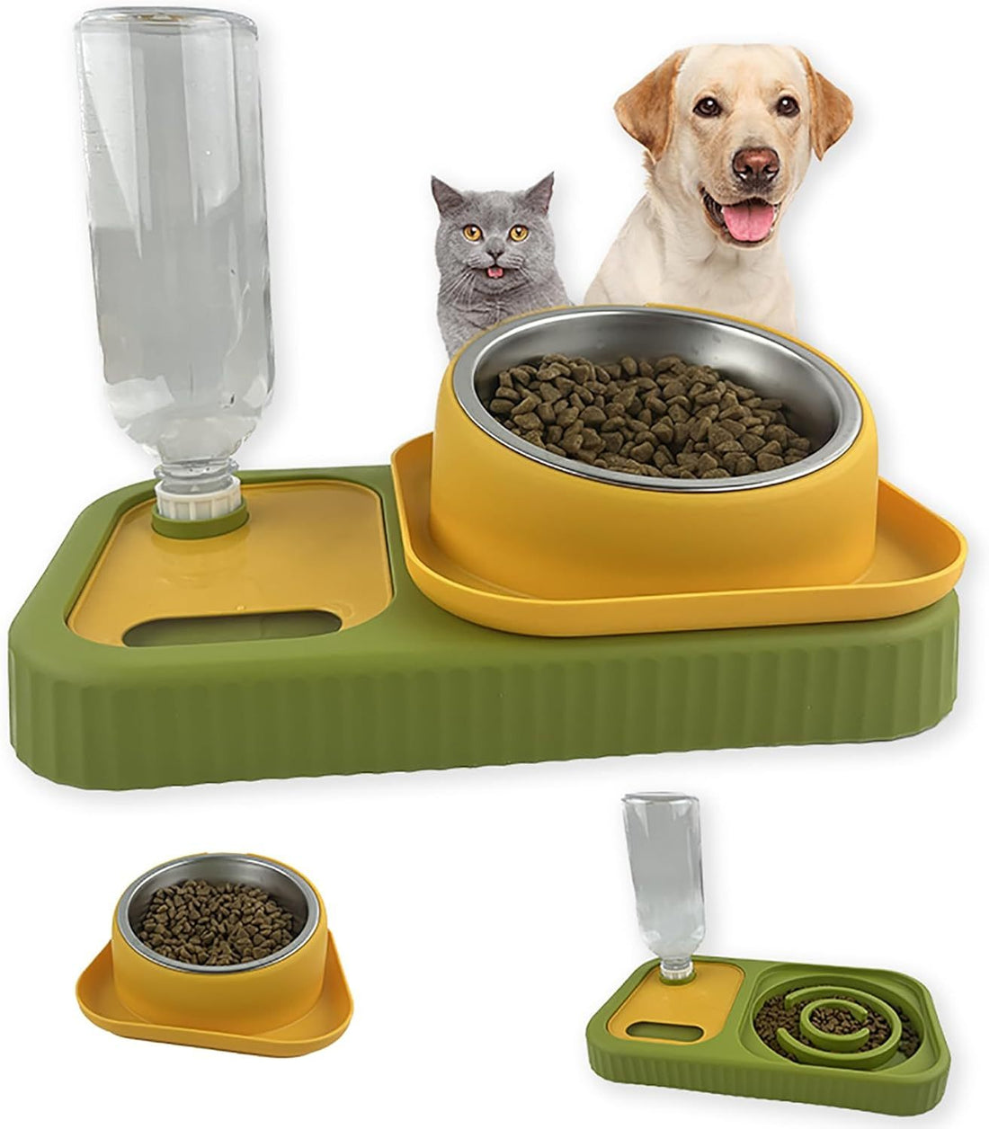 Pet Water Bowl Set Double Food Bowls