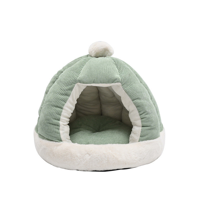 Half Enclosed Kennel Dog Bed
