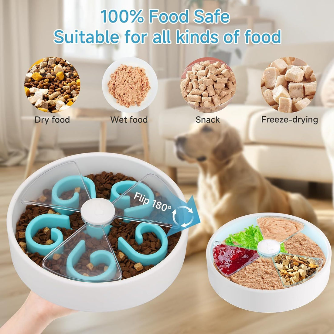 Maze Dog Food Puzzle Feeder For Dry Food