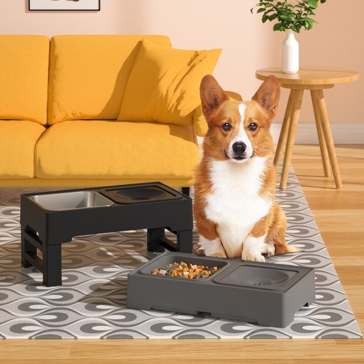Adjustable Height Pets Feeding Dish Bowl